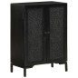 vidaXL Sideboard Schwarz 55x30x77 cm Massivholz Mango und Eisen vidaXL Sideboard Schwarz 55x30x77 cm Massivholz Mango und Eisen