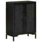 vidaXL Sideboard Schwarz 55x30x77 cm Massivholz Mango und Eisen vidaXL Sideboard Schwarz 55x30x77 cm Massivholz Mango und Eisen