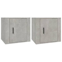 vidaXL Nachttische 2 Stk. Betongrau 50x39x47 cm