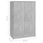 vidaXL Schuhschrank Betongrau 60x35x92 cm Holzwerkstoff vidaXL Schuhschrank Betongrau 60x35x92 cm Holzwerkstoff