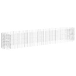 vidaXL Gabionen-Hochbeet Verzinktes Eisen 600x100x100 cm