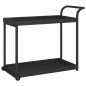 vidaXL Barwagen Schwarz 100x45x83 cm Poly Rattan vidaXL Barwagen Schwarz 100x45x83 cm Poly Rattan