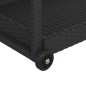 vidaXL Barwagen Schwarz 100x45x83 cm Poly Rattan vidaXL Barwagen Schwarz 100x45x83 cm Poly Rattan