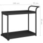vidaXL Barwagen Schwarz 100x45x83 cm Poly Rattan vidaXL Barwagen Schwarz 100x45x83 cm Poly Rattan