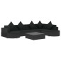 8-tlg. Garten-Lounge-Set mit Auflagen Poly Rattan Schwarz 8-tlg. Garten-Lounge-Set mit Auflagen Poly Rattan Schwarz