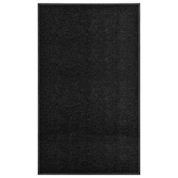 vidaXL Fußmatte Waschbar Schwarz 90x150 cm 