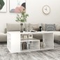 vidaXL Couchtisch Hochglanz-Weiß 100x50x40 cm Holzwerkstoff vidaXL Couchtisch Hochglanz-Weiß 100x50x40 cm Holzwerkstoff