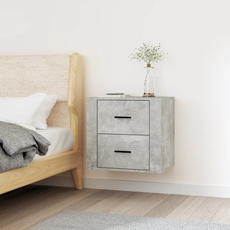vidaXL Wand-Nachttisch Betongrau 50x36x47 cm vidaXL Wand-Nachttisch Betongrau 50x36x47 cm