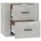 vidaXL Wand-Nachttisch Betongrau 50x36x47 cm vidaXL Wand-Nachttisch Betongrau 50x36x47 cm
