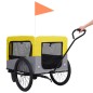 vidaXL 2-in-1 Tier-Fahrradanhänger und Jogger Gelb und Grau vidaXL 2-in-1 Tier-Fahrradanhänger und Jogger Gelb und Grau