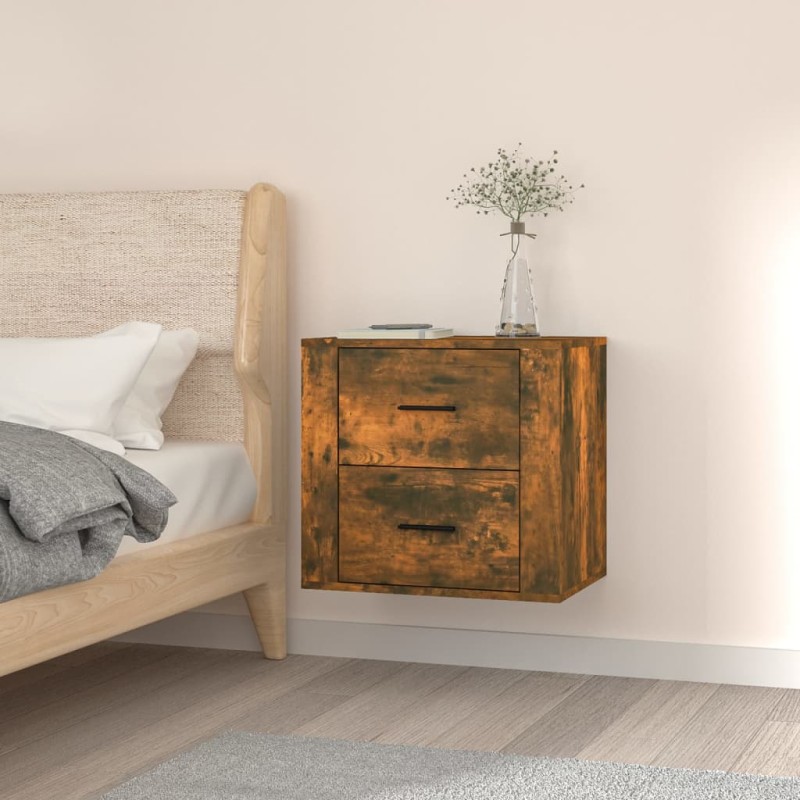 vidaXL Wand-Nachttisch Räuchereiche 50x36x47 cm vidaXL Wand-Nachttisch Räuchereiche 50x36x47 cm