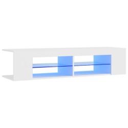 vidaXL TV-Schrank mit LED-Leuchten Weiß 135x39x30 cm