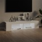 vidaXL TV-Schrank mit LED-Leuchten Weiß 135x39x30 cm vidaXL TV-Schrank mit LED-Leuchten Weiß 135x39x30 cm