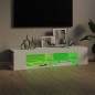 vidaXL TV-Schrank mit LED-Leuchten Weiß 135x39x30 cm vidaXL TV-Schrank mit LED-Leuchten Weiß 135x39x30 cm