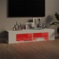 vidaXL TV-Schrank mit LED-Leuchten Weiß 135x39x30 cm vidaXL TV-Schrank mit LED-Leuchten Weiß 135x39x30 cm