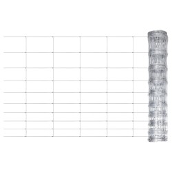 vidaXL Gartenzaun Verzinkter Stahl 50x1 m Silbern