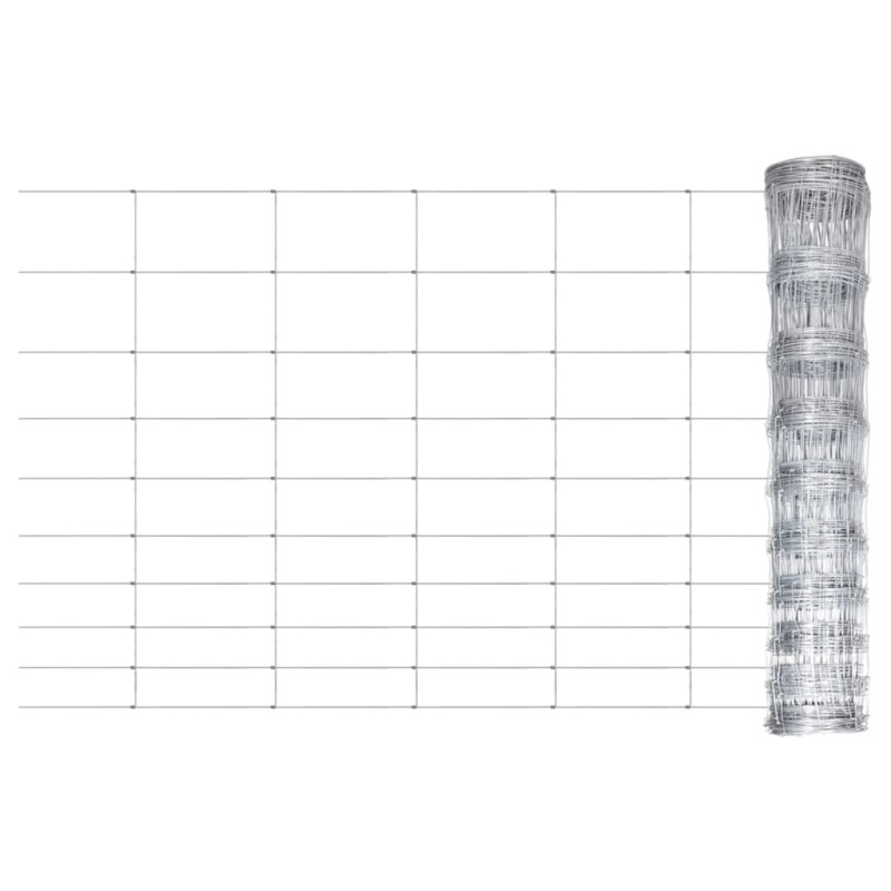 vidaXL Gartenzaun Verzinkter Stahl 50x1 m Silbern vidaXL Gartenzaun Verzinkter Stahl 50x1 m Silbern