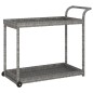 vidaXL Barwagen Grau 100x45x83 cm Poly Rattan vidaXL Barwagen Grau 100x45x83 cm Poly Rattan