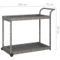 vidaXL Barwagen Grau 100x45x83 cm Poly Rattan vidaXL Barwagen Grau 100x45x83 cm Poly Rattan