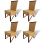 vidaXL Esszimmerstühle 4 Stk. Braun Natur Rattan vidaXL Esszimmerstühle 4 Stk. Braun Natur Rattan