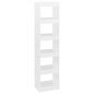 vidaXL Bücherregal/Raumteiler Hochglanz-Weiß 40x30x166 cm vidaXL Bücherregal/Raumteiler Hochglanz-Weiß 40x30x166 cm