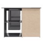 vidaXL Eckschreibtisch Hochglanz-Grau 145x100x76 cm Holzwerkstoff vidaXL Eckschreibtisch Hochglanz-Grau 145x100x76 cm Holzwerkstoff