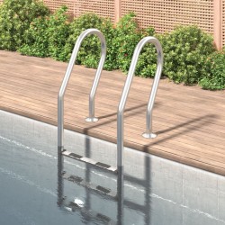 vidaXL Pool-Leiter 54x38x158 cm Edelstahl 304