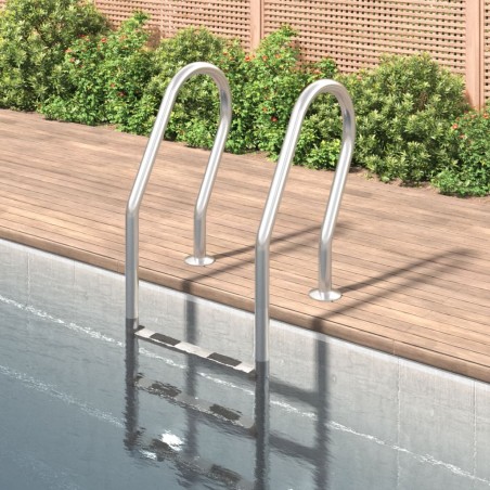 vidaXL Pool-Leiter 54x38x158 cm Edelstahl 304