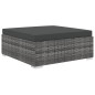 8-tlg. Garten-Lounge-Set mit Auflagen Poly Rattan Grau 8-tlg. Garten-Lounge-Set mit Auflagen Poly Rattan Grau