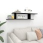vidaXL TV-Wandregal Schwarz 125x18x23 cm Holzwerkstoff vidaXL TV-Wandregal Schwarz 125x18x23 cm Holzwerkstoff