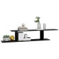 vidaXL TV-Wandregal Schwarz 125x18x23 cm Holzwerkstoff vidaXL TV-Wandregal Schwarz 125x18x23 cm Holzwerkstoff