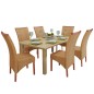 vidaXL Esszimmerstühle 6 Stk. Natur Rattan Braun vidaXL Esszimmerstühle 6 Stk. Natur Rattan Braun