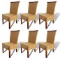 vidaXL Esszimmerstühle 6 Stk. Natur Rattan Braun vidaXL Esszimmerstühle 6 Stk. Natur Rattan Braun