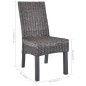 vidaXL Esszimmerstühle 2 Stk. Braun Kubu Rattan und Mango Holz vidaXL Esszimmerstühle 2 Stk. Braun Kubu Rattan und Mango Holz