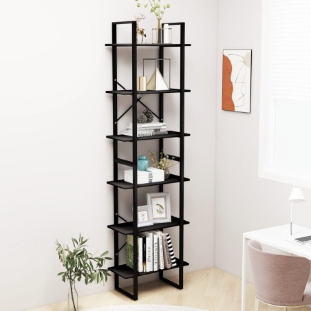 vidaXL Lagerregal Schwarz 60x30x210 cm Holzwerkstoff