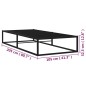 vidaXL Bettgestell Schwarz Metall 100x200 cm vidaXL Bettgestell Schwarz Metall 100x200 cm