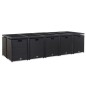 15-tlg. Garten-Essgruppe mit Kissen Poly Rattan Schwarz 15-tlg. Garten-Essgruppe mit Kissen Poly Rattan Schwarz