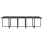 15-tlg. Garten-Essgruppe mit Kissen Poly Rattan Schwarz 15-tlg. Garten-Essgruppe mit Kissen Poly Rattan Schwarz