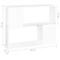 vidaXL TV-Schrank Weiß 80x24x63 cm Holzwerkstoff vidaXL TV-Schrank Weiß 80x24x63 cm Holzwerkstoff