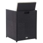 15-tlg. Garten-Essgruppe mit Kissen Poly Rattan Schwarz 15-tlg. Garten-Essgruppe mit Kissen Poly Rattan Schwarz