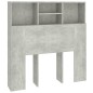 vidaXL Bett-Kopfteil mit Ablagen Betongrau 100x19x103,5 cm vidaXL Bett-Kopfteil mit Ablagen Betongrau 100x19x103,5 cm