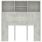 vidaXL Bett-Kopfteil mit Ablagen Betongrau 100x19x103,5 cm vidaXL Bett-Kopfteil mit Ablagen Betongrau 100x19x103,5 cm