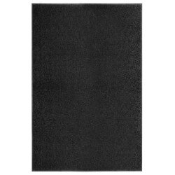 vidaXL Fußmatte Waschbar Schwarz 120x180 cm