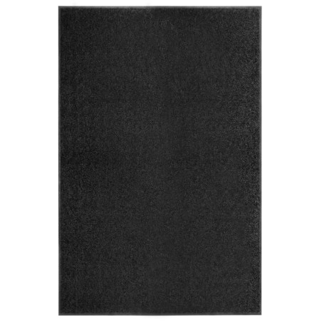 vidaXL Fußmatte Waschbar Schwarz 120x180 cm