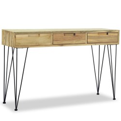 vidaXL Konsolentisch 120 x 35 x 76 cm Teak Massiv