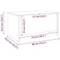 vidaXL Couchtisch Schwarz 80x55,5x41,5 cm Holzwerkstoff vidaXL Couchtisch Schwarz 80x55,5x41,5 cm Holzwerkstoff
