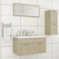 vidaXL Badmöbel-Set Sonoma-Eiche Holzwerkstoff