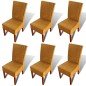 vidaXL Esszimmerstühle 6 Stk. Natur Rattan Braun vidaXL Esszimmerstühle 6 Stk. Natur Rattan Braun