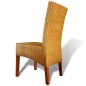 vidaXL Esszimmerstühle 6 Stk. Natur Rattan Braun vidaXL Esszimmerstühle 6 Stk. Natur Rattan Braun