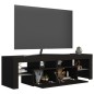 vidaXL TV-Schrank mit LED-Beleuchtung Schwarz 140x36,5x40 cm vidaXL TV-Schrank mit LED-Beleuchtung Schwarz 140x36,5x40 cm